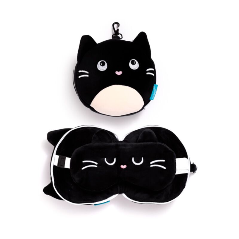 Relaxeazzz Feline feine runde Reisekissen-Schlafmaske