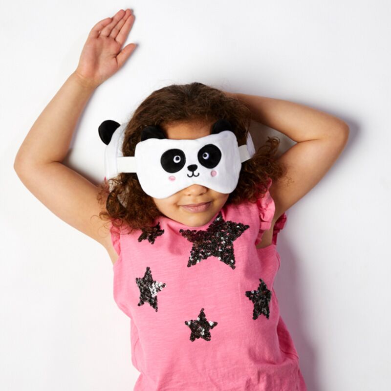 Relaxeazzz Panda runde Reisekissen-Schlafmaske