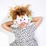 Relaxeazzz Einhorn runde Reisekissen-Schlafmaske