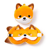 Relaxeazzz adoramals Finnick der Fuchs runde Reisekissen-Schlafmaske