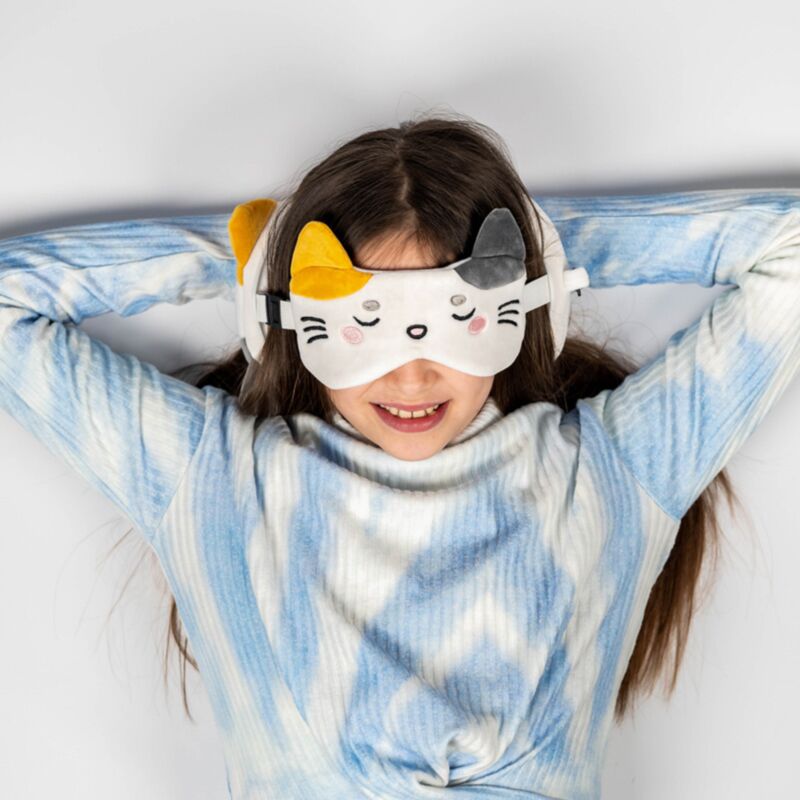 Relaxeazzz adoramals Lola die Katze runde Reisekissen-Schlafmaske