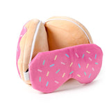 Relaxeazzz adorasnacks Donut runde Reisekissen-Schlafmaske