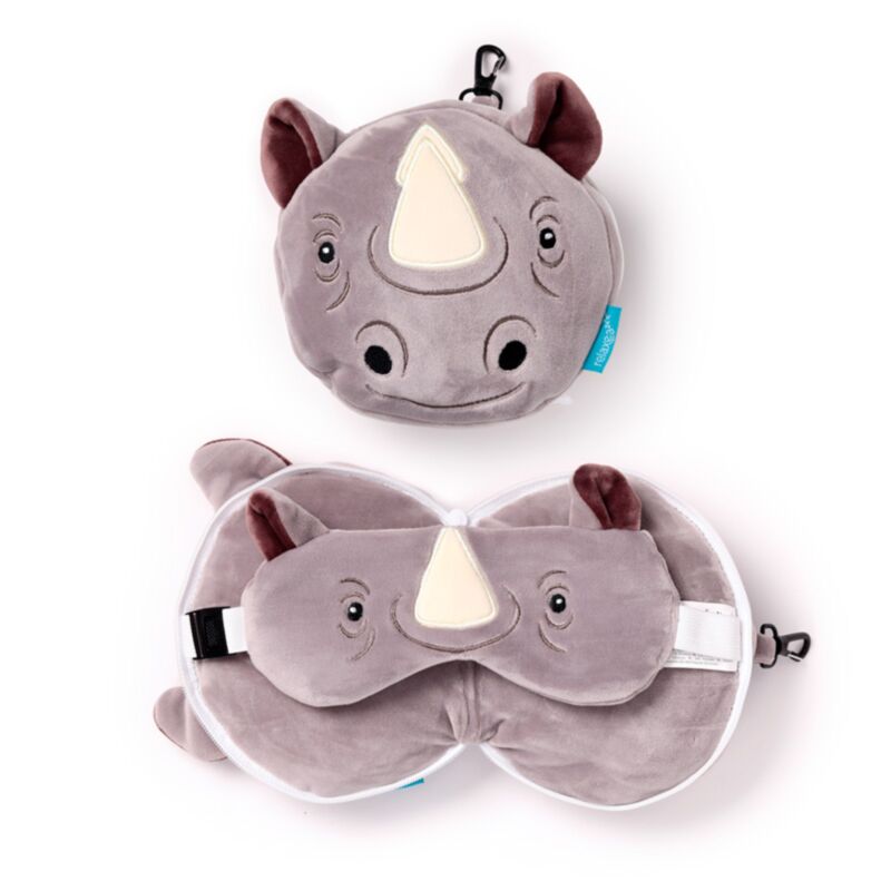 Relaxeazzz Rhino runde Reisekissen-Schlafmaske