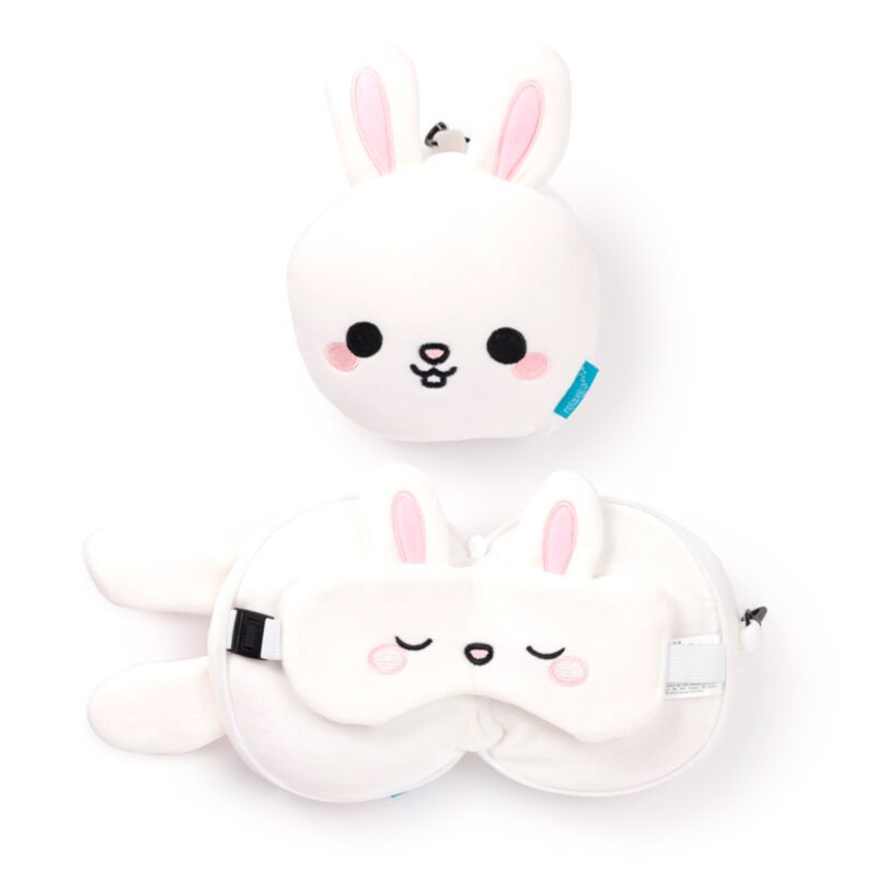 Relaxeazzz Adoramals Frances the Rabbit runde Reisekissen-Schlafmaske