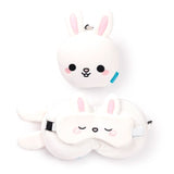 Relaxeazzz Adoramals Frances the Rabbit runde Reisekissen-Schlafmaske