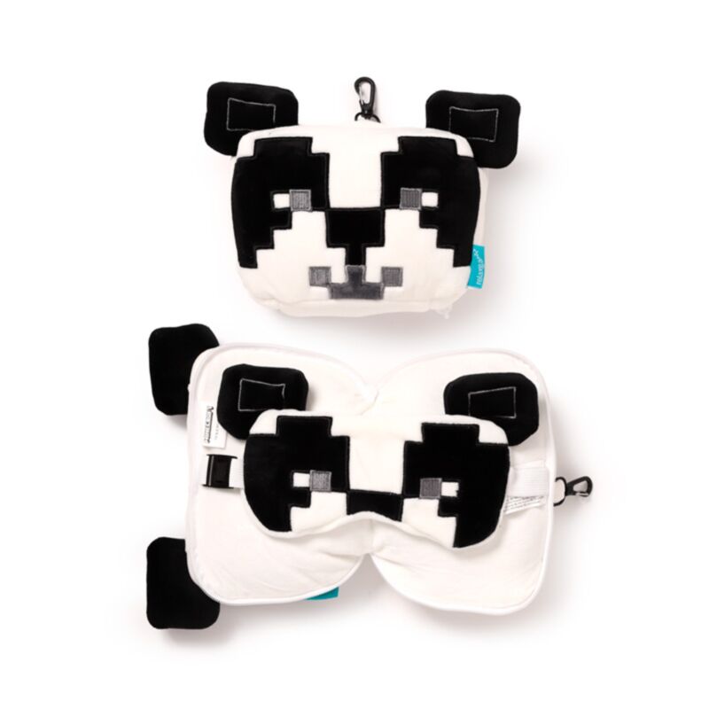 Relaxeazzz Minecraft Panda runde Reisekissen-Schlafmaske
