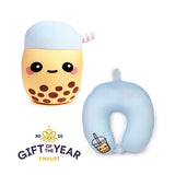 Swapseazzz foodiemals Boba de Bubble Tea 2-in-1-Plüsch-Reisekissen