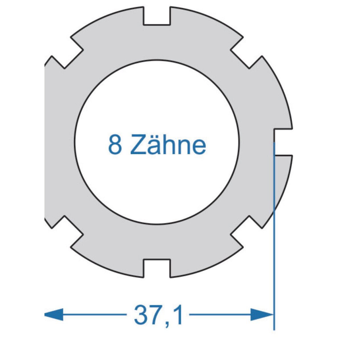 Cycplus Zyklenwerkzeug Power.Tool 2-seitig T8 37,1 T12 24,0