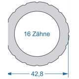 Cycplus Zyklenwerkzeug Power.Tool 2-seitig T16 42,8 Z12 23,0