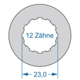Cycplus Zyklenwerkzeug Power.Tool 2-seitig T16 42,8 Z12 23,0