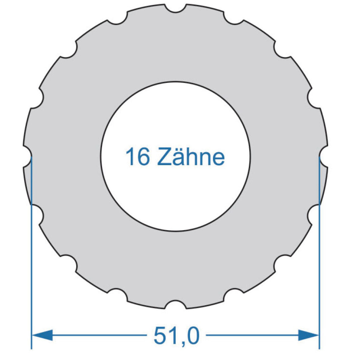 Cycplus Zyklenwerkzeug Elektrowerkzeug 1-seitig T16 51,0