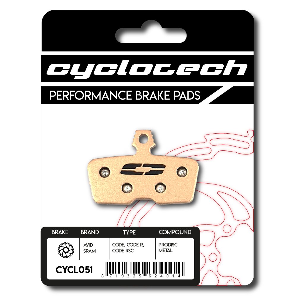 Cyclo tech schijfremblok prodisc metal sram code r