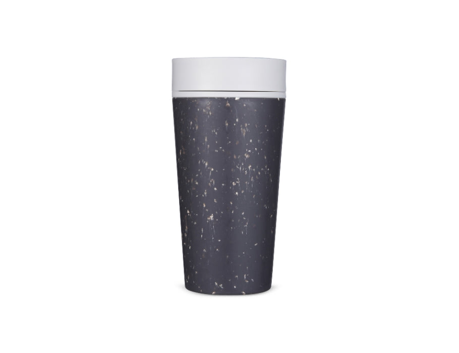 Circular Co. Kaffeetasse - runde Tasse - schwarz und weiß - 340 ml