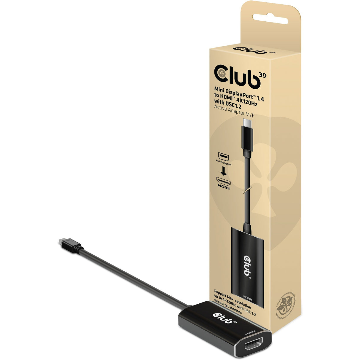 Club 3D Mini DisplayPort 1.4> HDMI mit DSC1.2 Active
