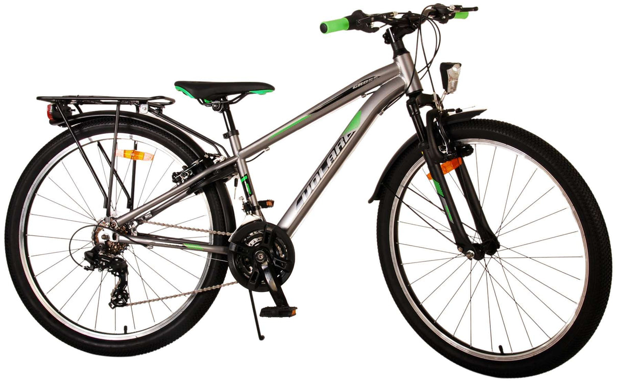 Volare Cross Kinderfiets - Jongens - 26 inch - Grijs - 18 versnellingen - Twee handremmen