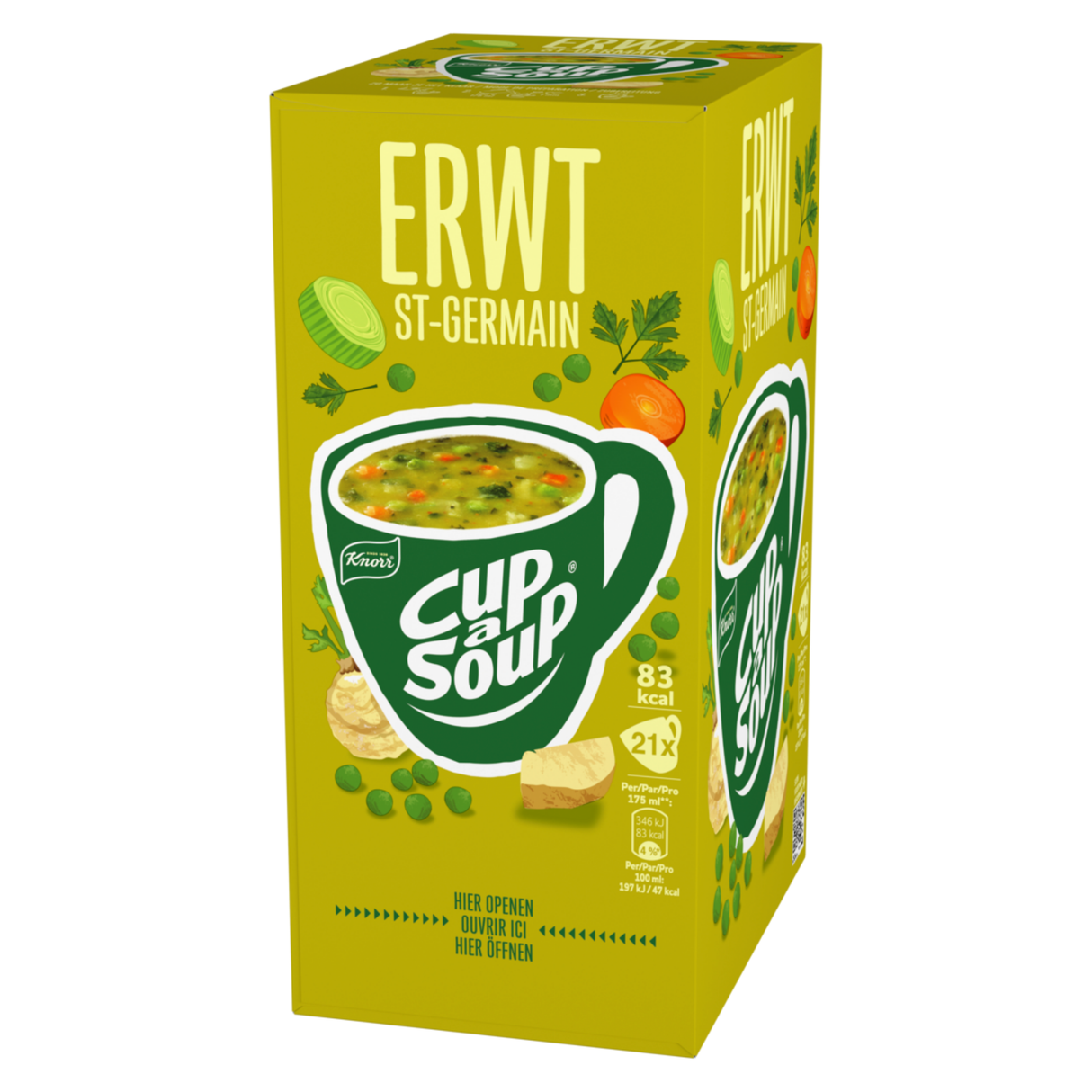 Knorr Cup-a-Suppe Erbse (21x 175ml)