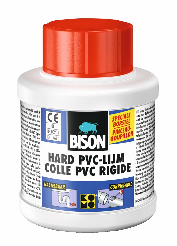 Bison Hard PVC Kleberfläschchen 250 ml mit Bürste