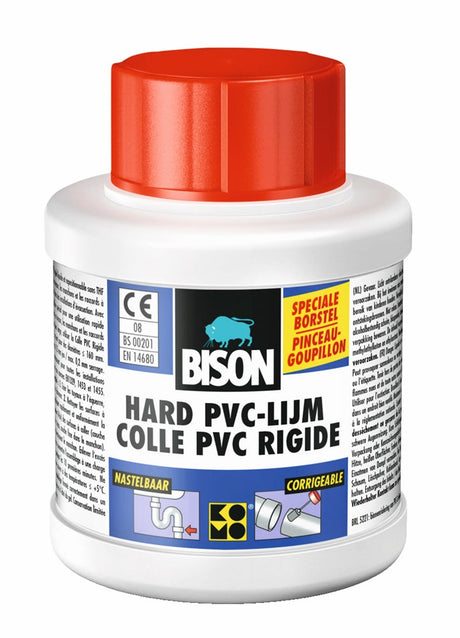 Bison Hard PVC Kleberfläschchen 250 ml mit Bürste