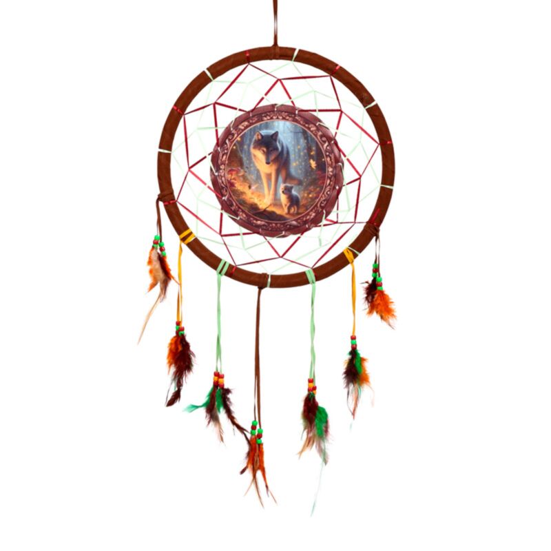 Feen-Traum-Wolfsjunges-Traumfänger, 33 cm