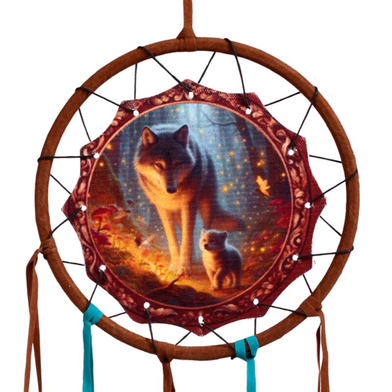 Feen-Traum-Wolfsjunges-Traumfänger 16 cm