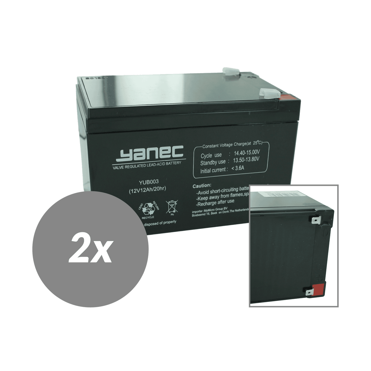 Yanec USV-Batterie-Ersatzset RBC6 (ohne Kabel)