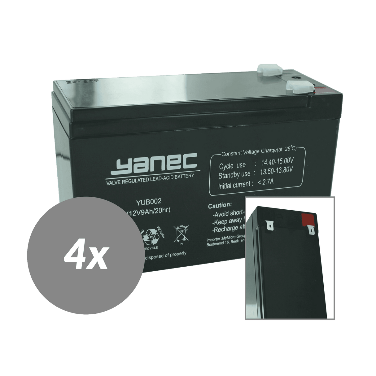 Yanec USV-Batterie-Ersatzset RBC24 (ohne Kabel)