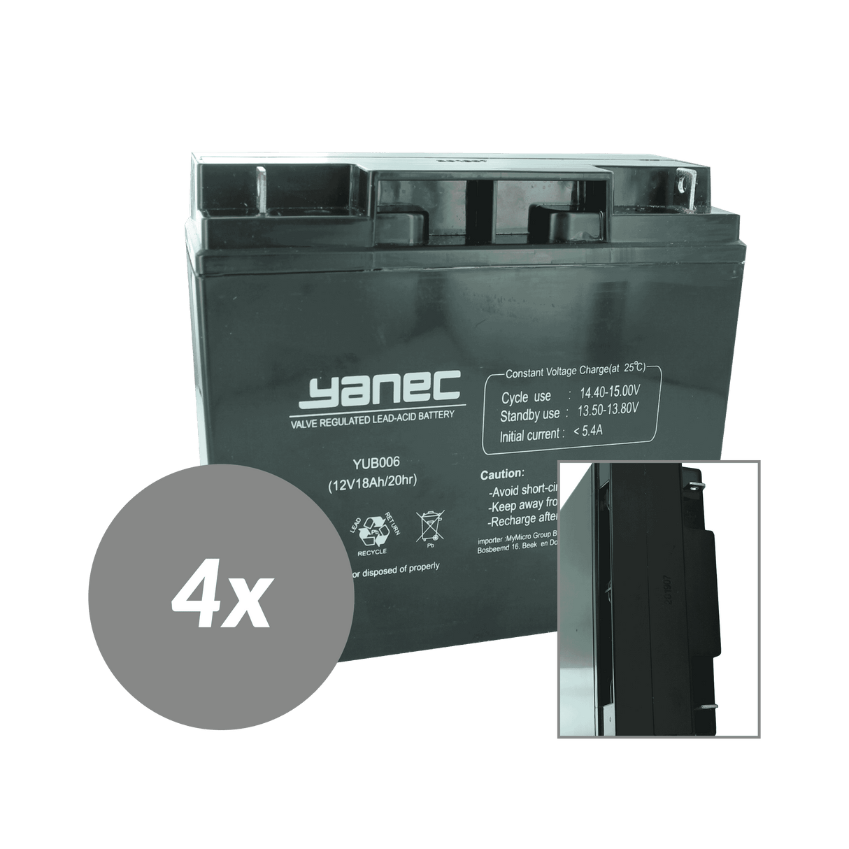 Yanec USV-Batterie-Ersatzset RBC55 (ohne Kabel)