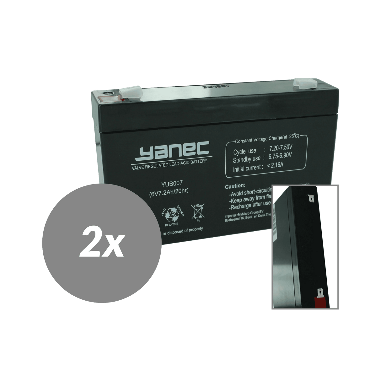 Yanec USV-Batterie-Ersatzset RBC18 (ohne Kabel)