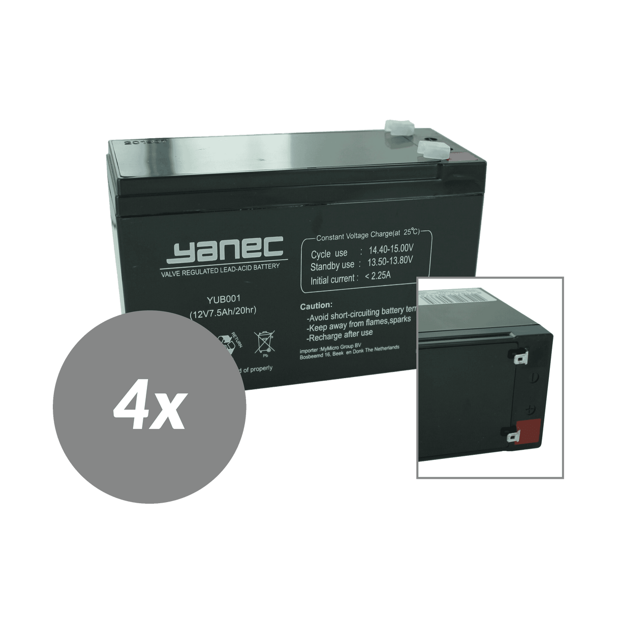 Yanec USV-Batterie-Ersatzset RBC63 (ohne Kabel)