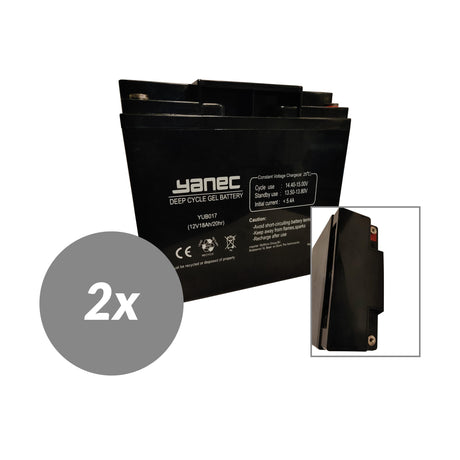 Yanec Gelbatterie 12V 18Ah Ersatzset (exkl. Kabel)