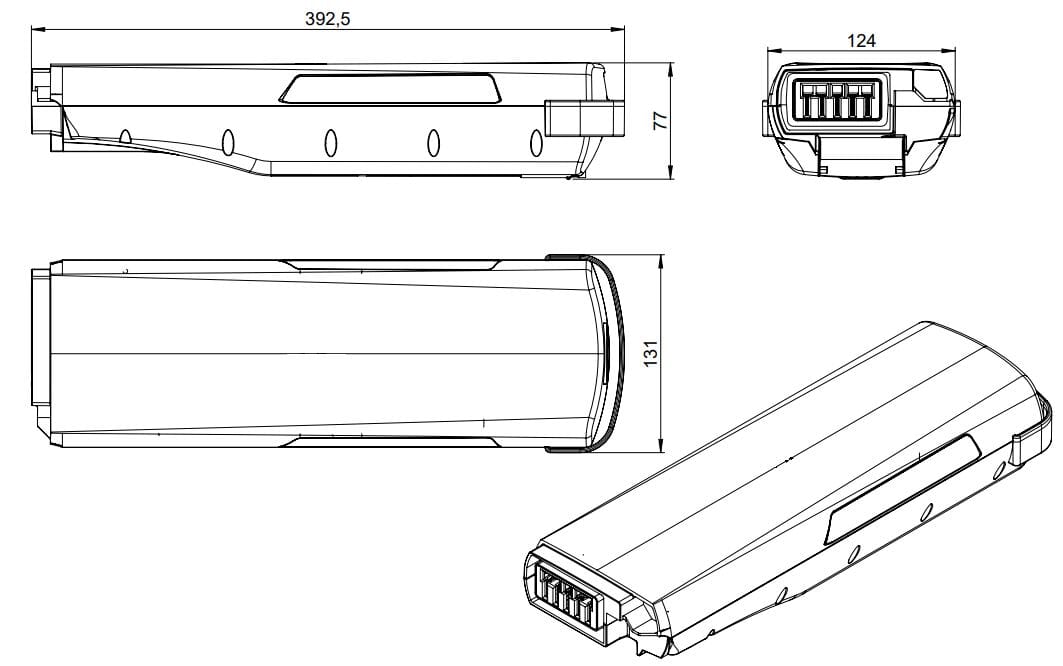 E-Bike Vision Bicycle Batterie 612WH Gepäck E-Bike Vision