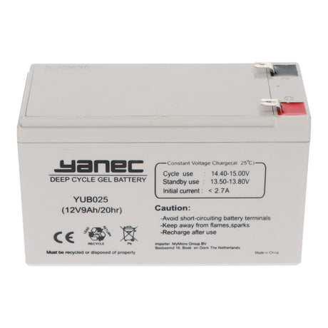 Yanec -Gel -Batterie 12V 9AH