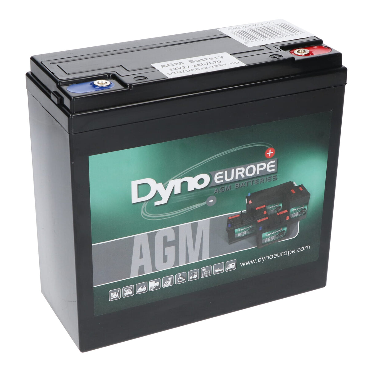 Dyno Europe Dyno Blei-Säure-Batterie 12 V 27,2 Ah