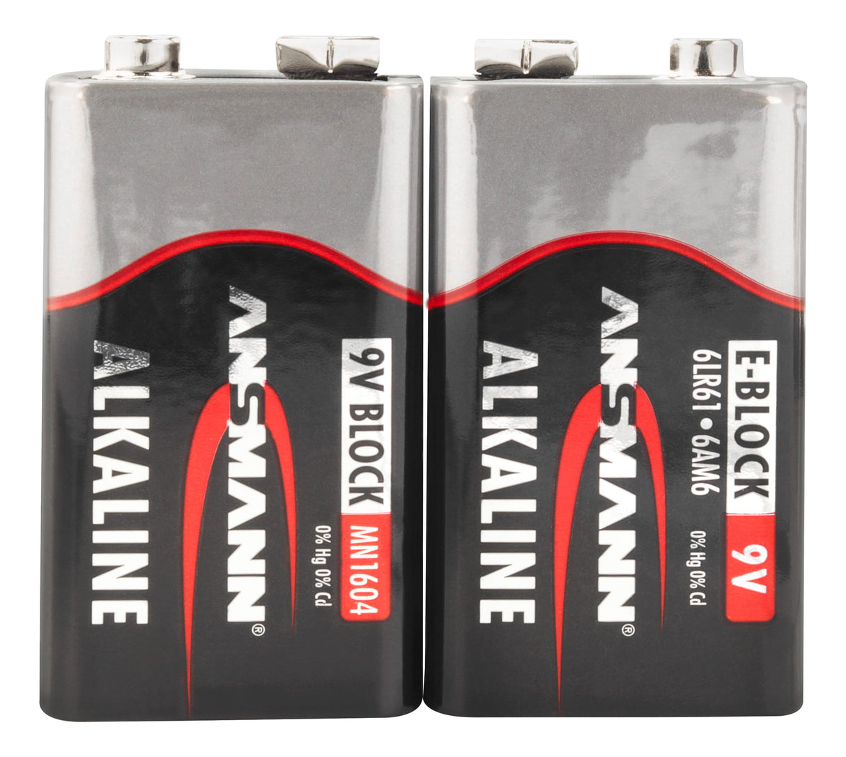 Ansmann Alkaline Batterie 9 Volt E Block 6LR61 2 PCs. Schwindung