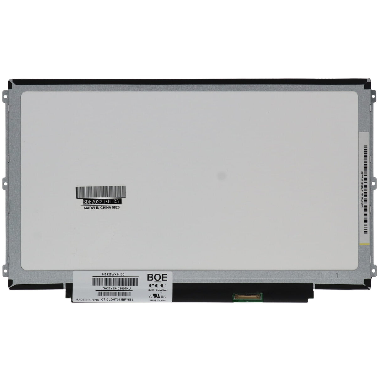 OEM 12,5 tommers LCD -skjerm 1366x768 MAT 30pin EDP