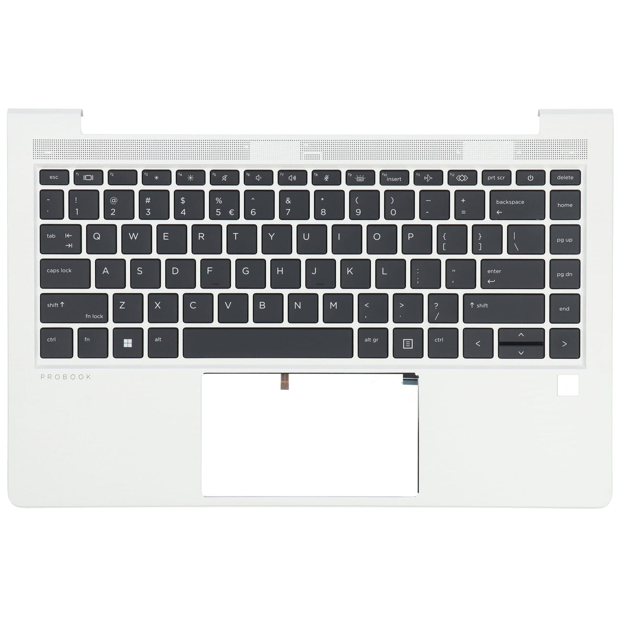 HP Laptop -Tastatur QWERTY Us + Top Cover, Backlit -Silver