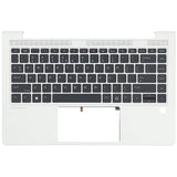 HP Laptop -Tastatur QWERTY Us + Top Cover, Backlit -Silver