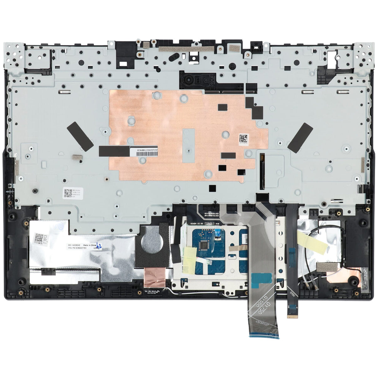 Lenovo Laptop-Tastatur QWERTY US + obere Abdeckung, schwarz – schwarz
