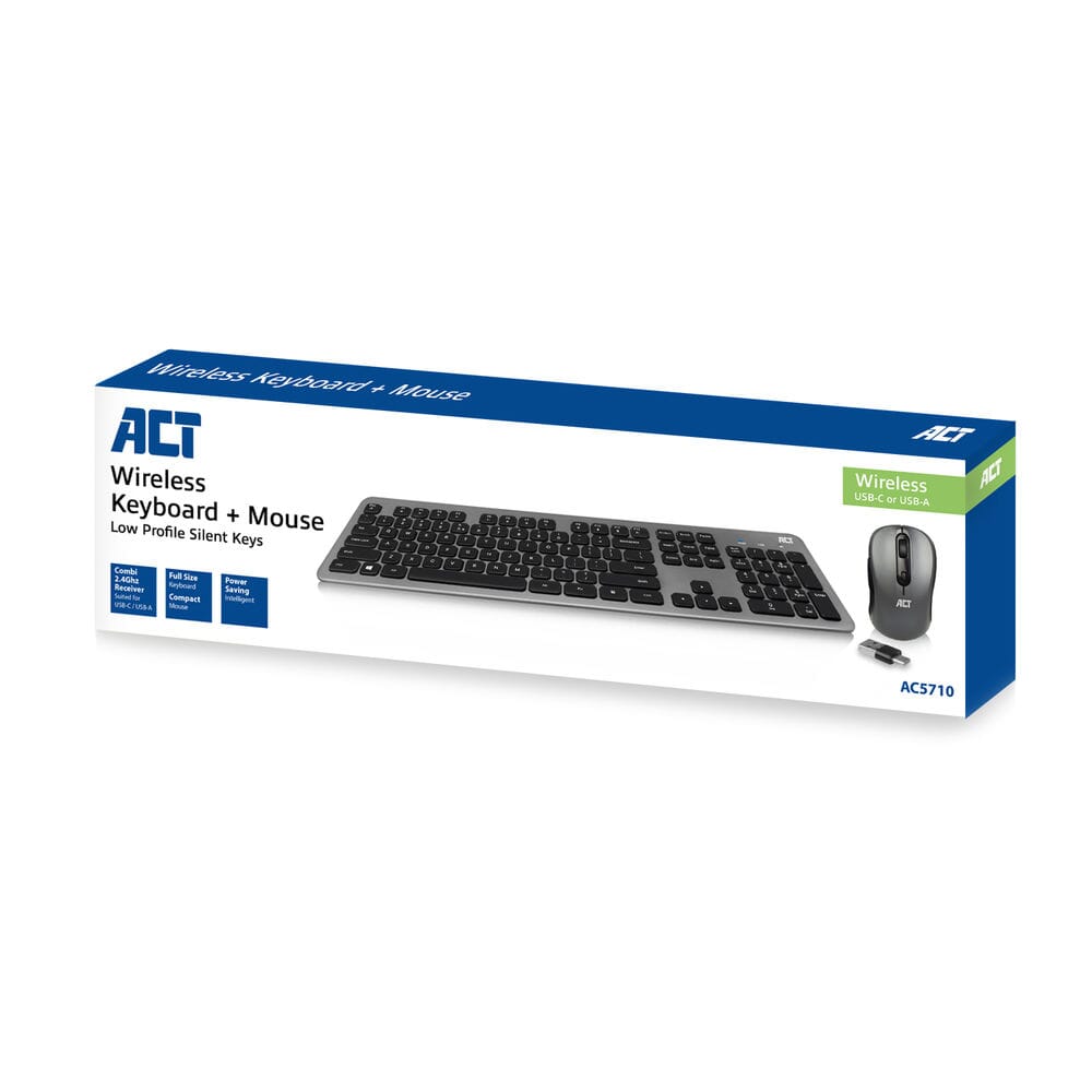 Act Wireless Set mit Tastatur und Maus (QWERTY Us Layout)