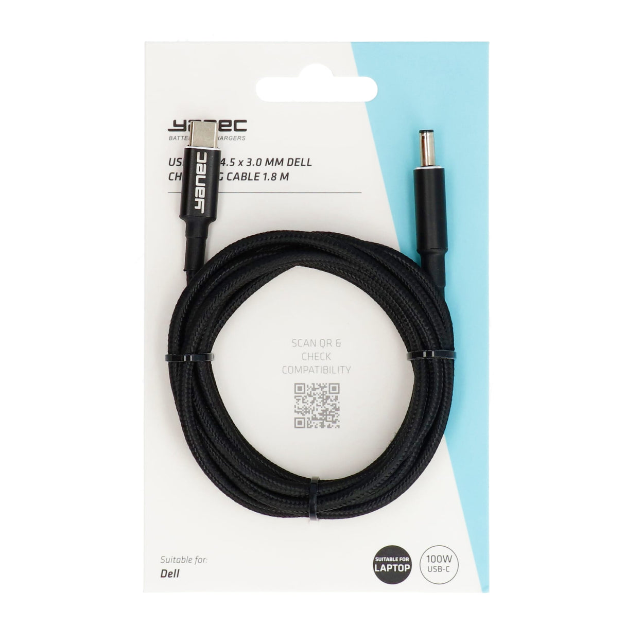 Yanec USB-C auf 4,5 x 3,0 mm Dell Ladekabel 1,8 m