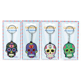 Dia de los muertos mexikanischer Totenkopf-Schlüsselanhänger aus PVC