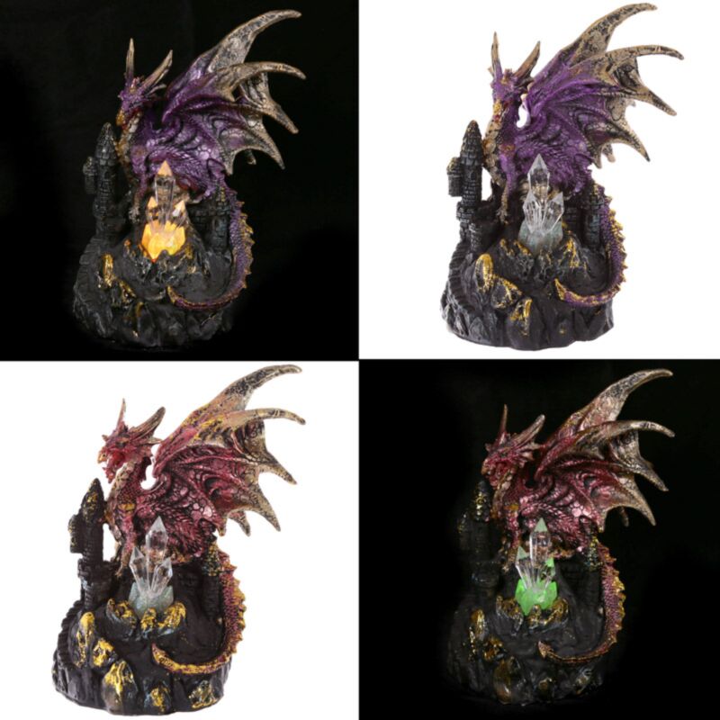 Dark Legends Drache auf Burg führte Kristall