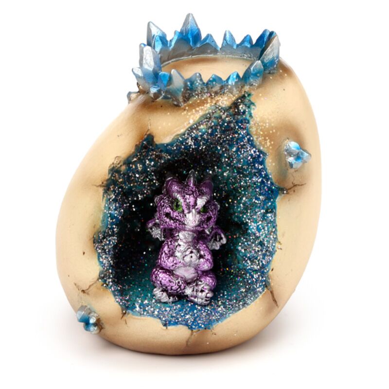 Elements Baby-Drachen-Kristall-Ei-Teelichthalter