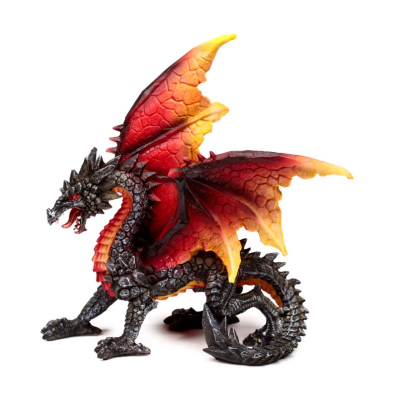 Dunkle Legenden, Beschützer der Nacht, Obsidian-Feuerdrache, 17 cm