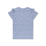 Gänseblümchenblume | blaues UV-Badeshirt mit kurzen Ärmeln