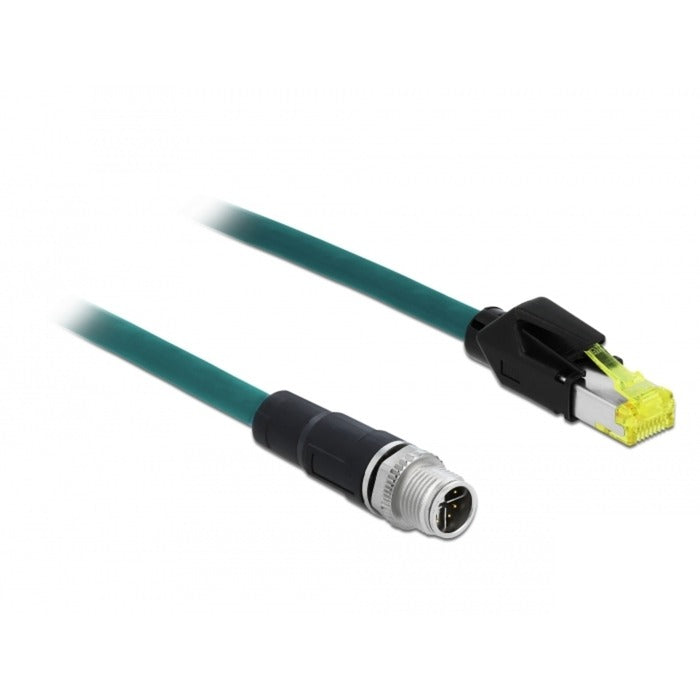 Delock-Netzwerkkabel M12 8 Pin X-codiert> RJ45 Hirose-Stecker