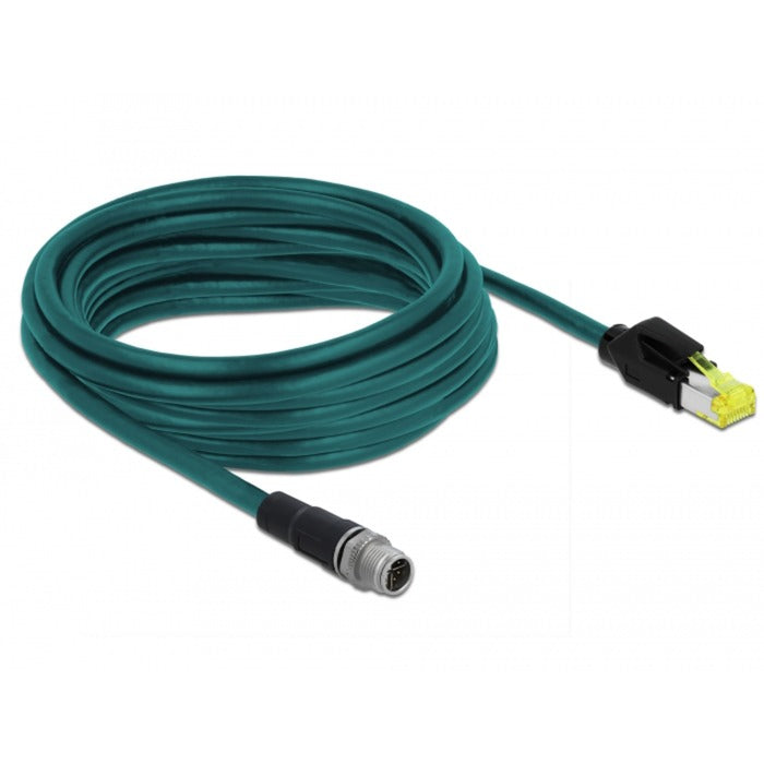 Delock-Netzwerkkabel M12 8 Pin X-codiert> RJ45 Hirose-Stecker