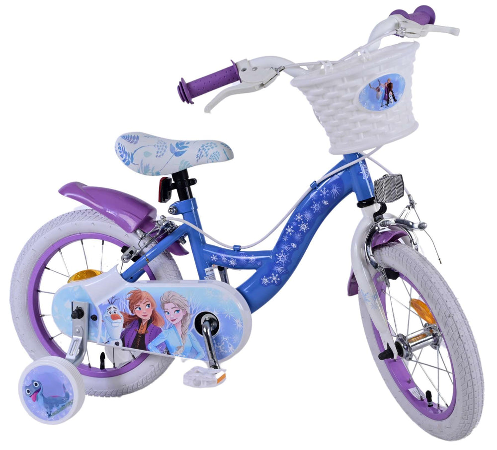 Disney Frozen 2 Kinderbike Girls 14 Zoll blau lila zwei Handbremsen