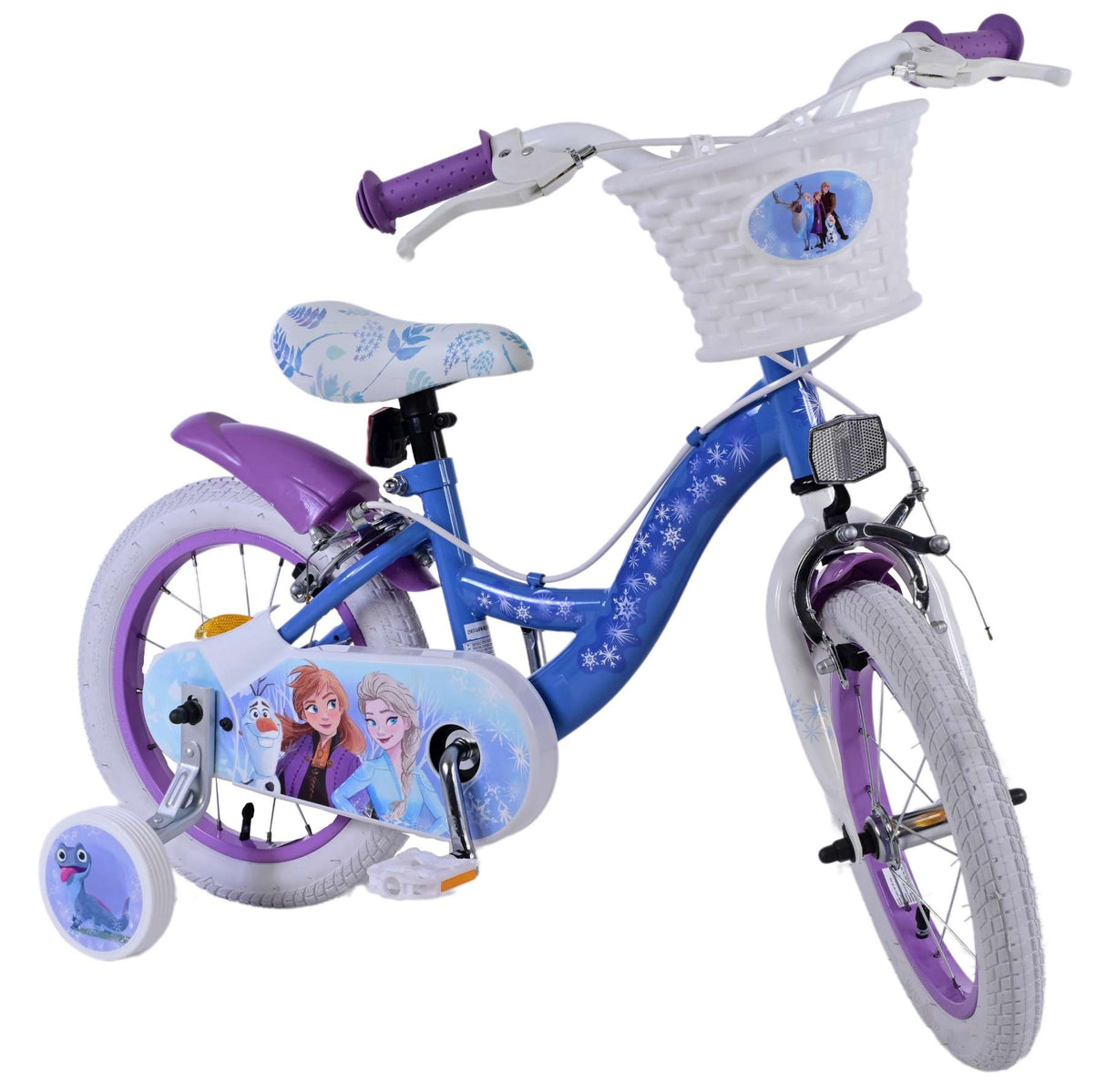 Disney Frozen 2 Kinderbike Girls 14 Zoll blau lila zwei Handbremsen