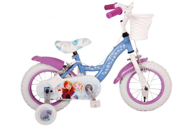 Disney Frozen 2 Kinderfiets Meisjes 12 inch Blauw Paars Twee handremmen